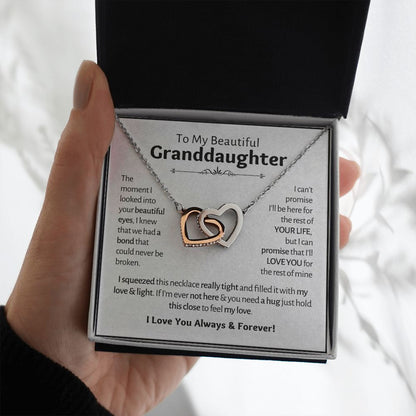 My Beautiful Granddaughter - Necklace With Message