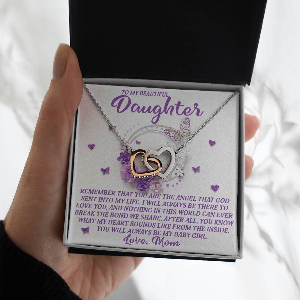 Daughter - Angel Heart - Interlocking Hearts