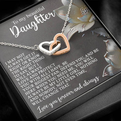 Daughter - Love Protect - Interlocking Hearts