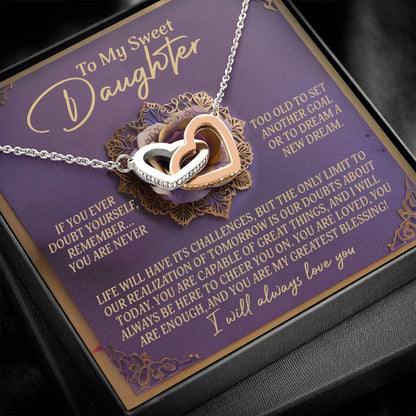Daughter - Greatest Blessing - Interlocking Hearts