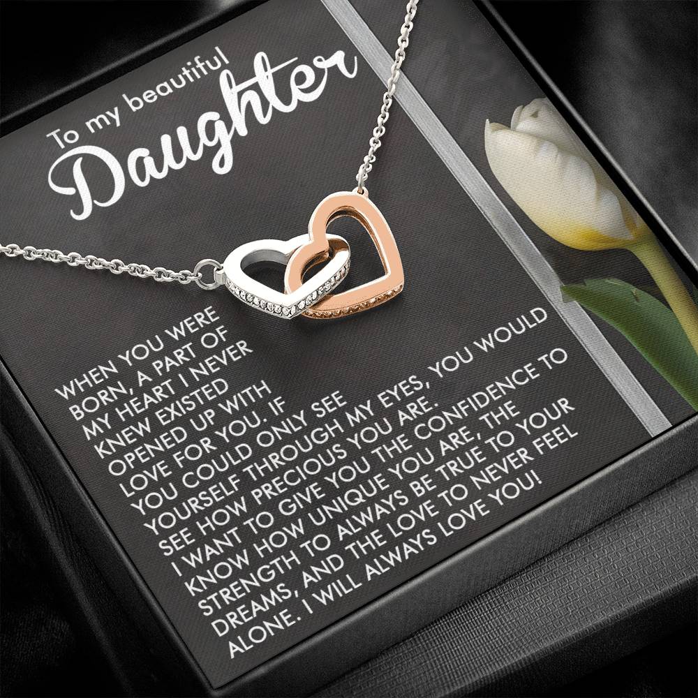 Daughter - Heart Love - Interlocking Hearts