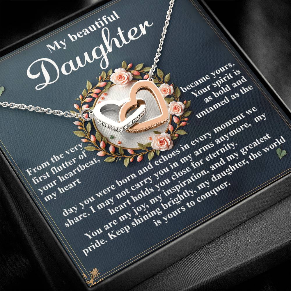 Daughter - First Flutter - Interlocking Hearts