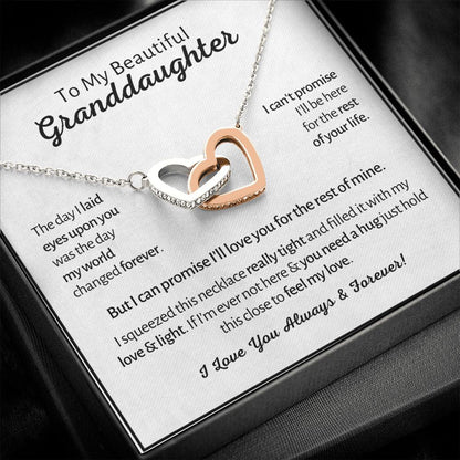 My Beautiful Granddaughter - Love & Light - Interlocking Hearts 4