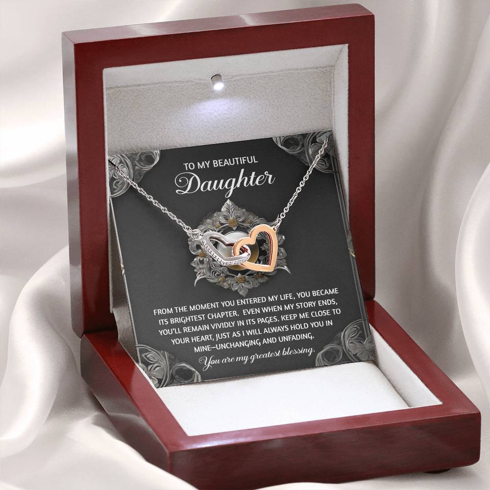 Daughter - Greatest Blessing - Interlocking Hearts