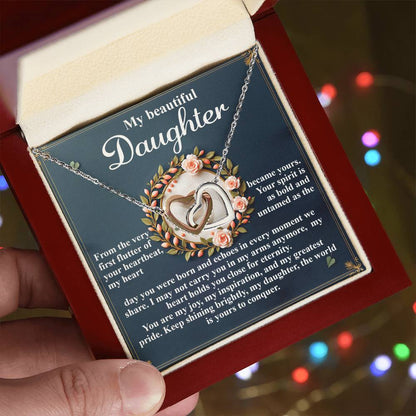 Daughter - First Flutter - Interlocking Hearts