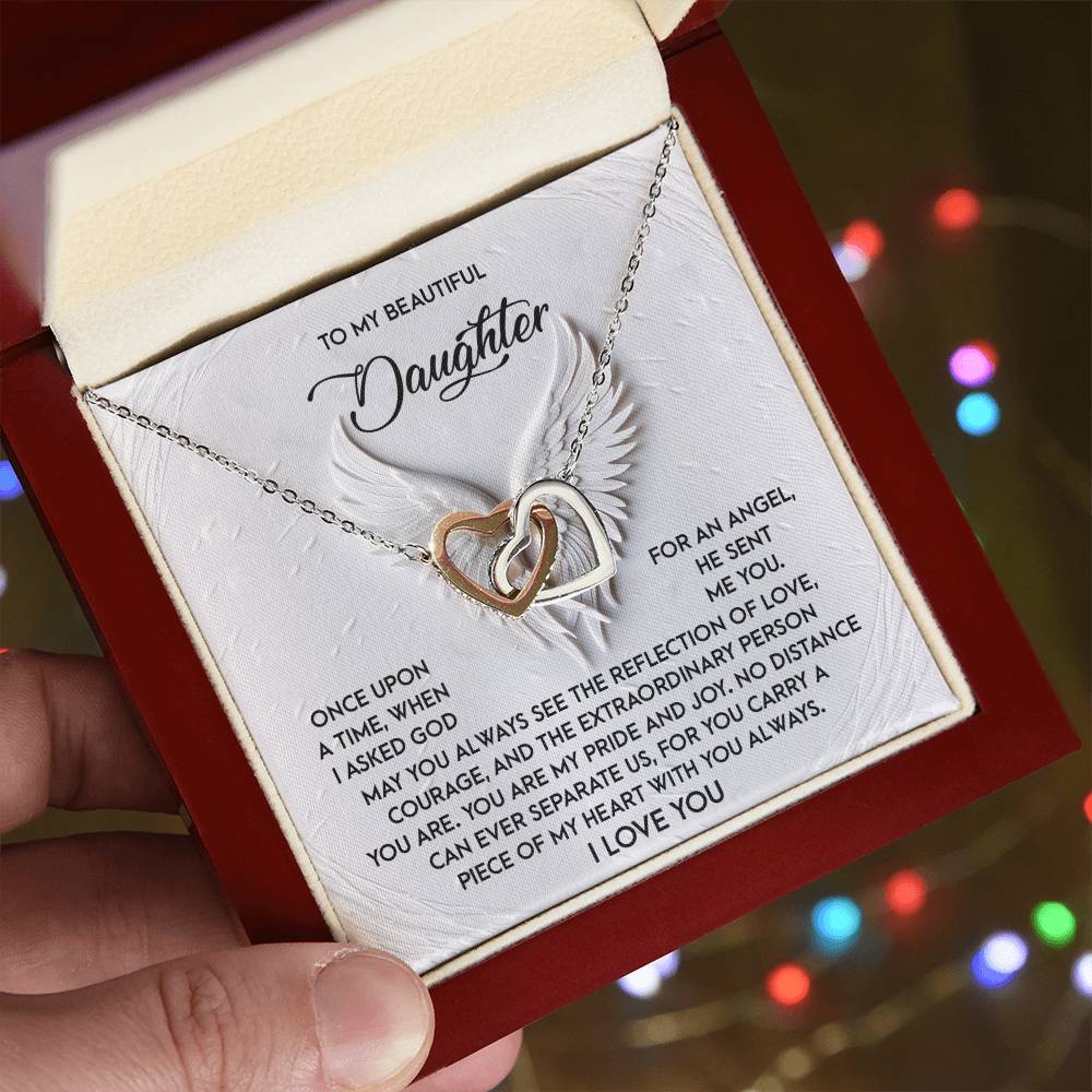 Daughter - An Angel - Interlocking Hearts