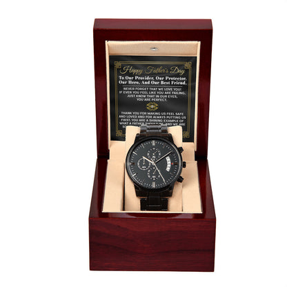 Dad - Our Protector - Metal Chronograph Watch