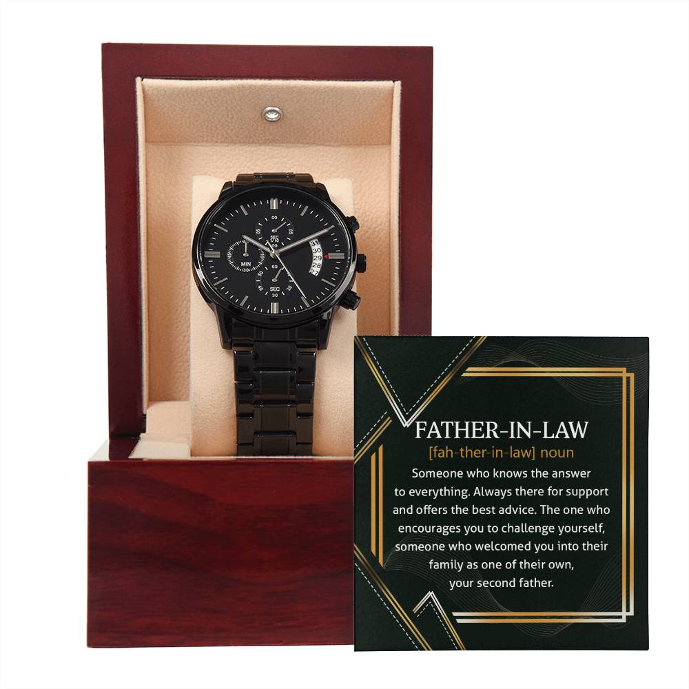 Father-in-Law - Challenge Yourself - Metal Chronograph Watch