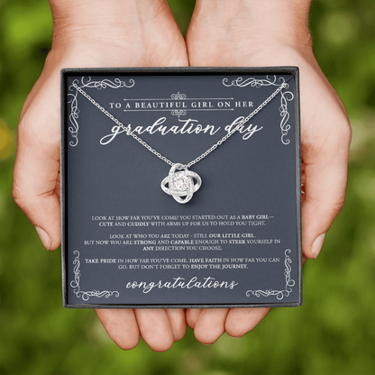 To A Beautiful Girl On Her Graduation Day - Love Knot Necklace
