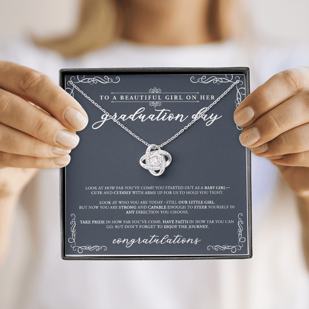 To A Beautiful Girl On Her Graduation Day - Love Knot Necklace