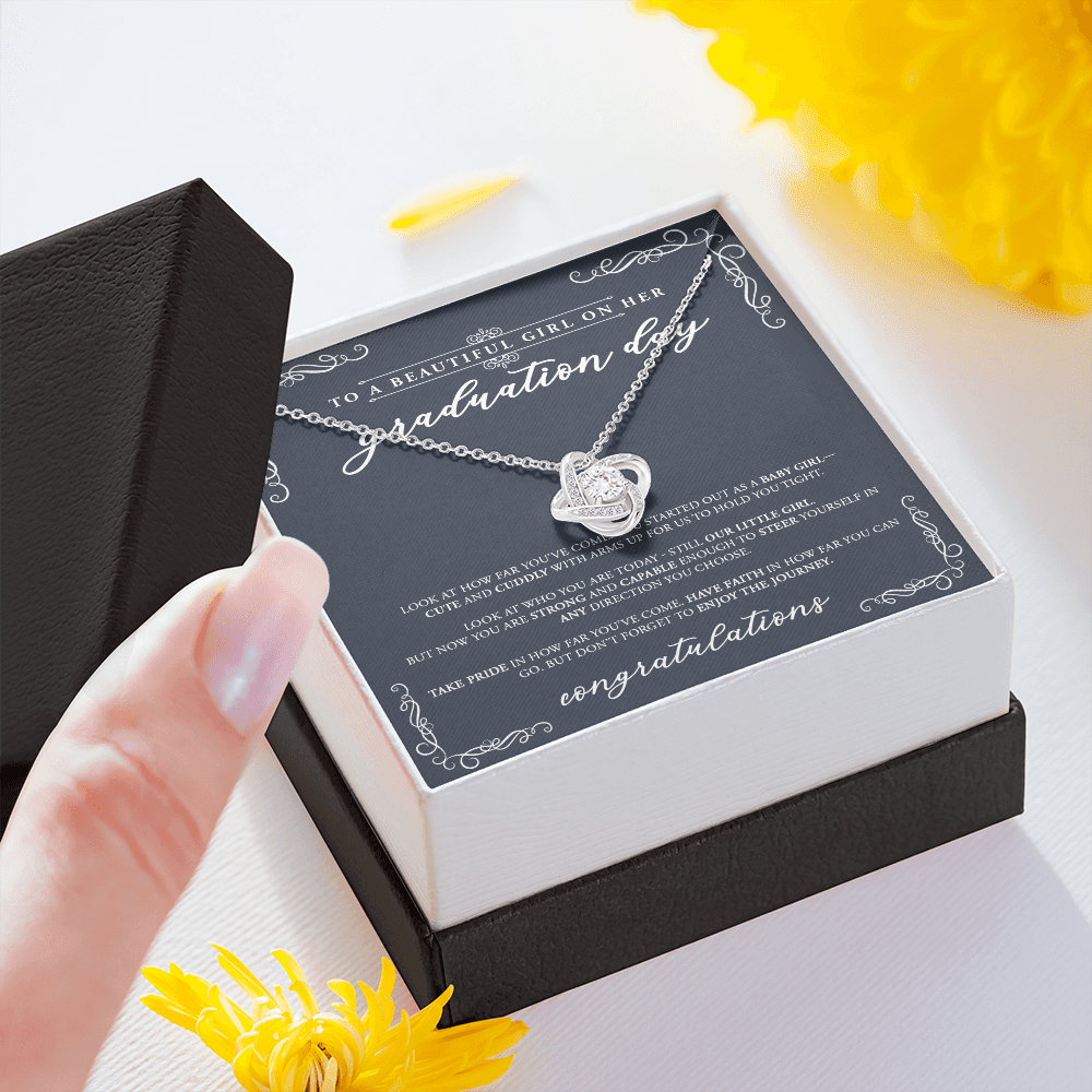 To A Beautiful Girl On Her Graduation Day - Love Knot Necklace