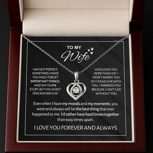 To My Wife - Forever & Always Heart Necklace